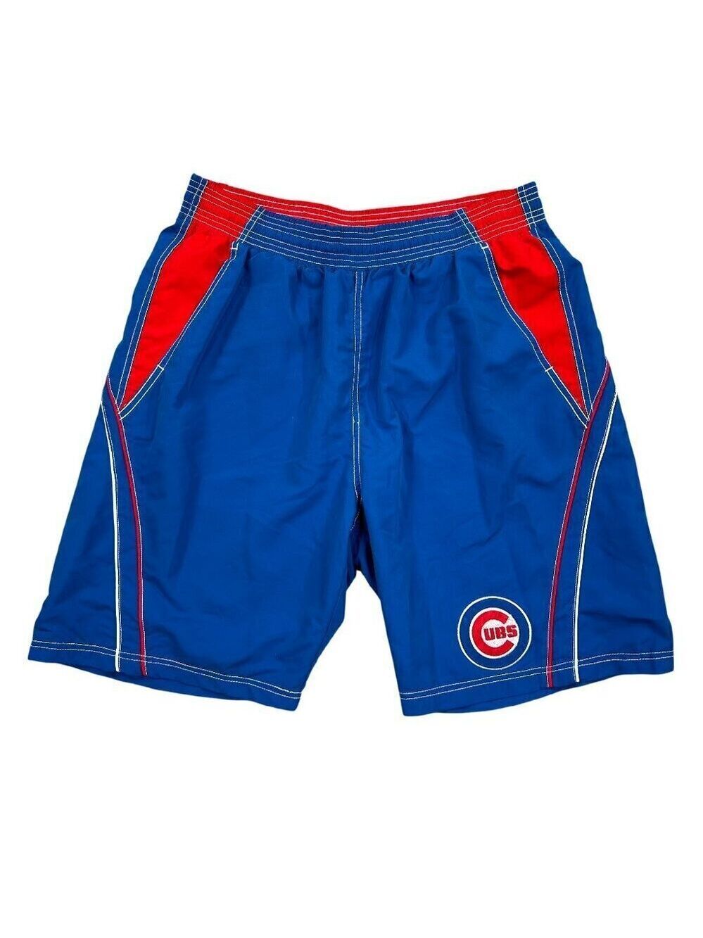 Chicago Cubs MLB Men's Blue Red Swim Shorts Lined Pockets Size XL